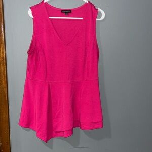 Lane Bryant Fuchsia Sleeveless Peplum Top 14/16